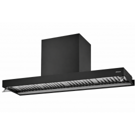 AIRFORCE F300 NoDrop BL/A/120 120cm Μαύρο Απορροφητήρας Εντοιχιζόμενος Τζάκι